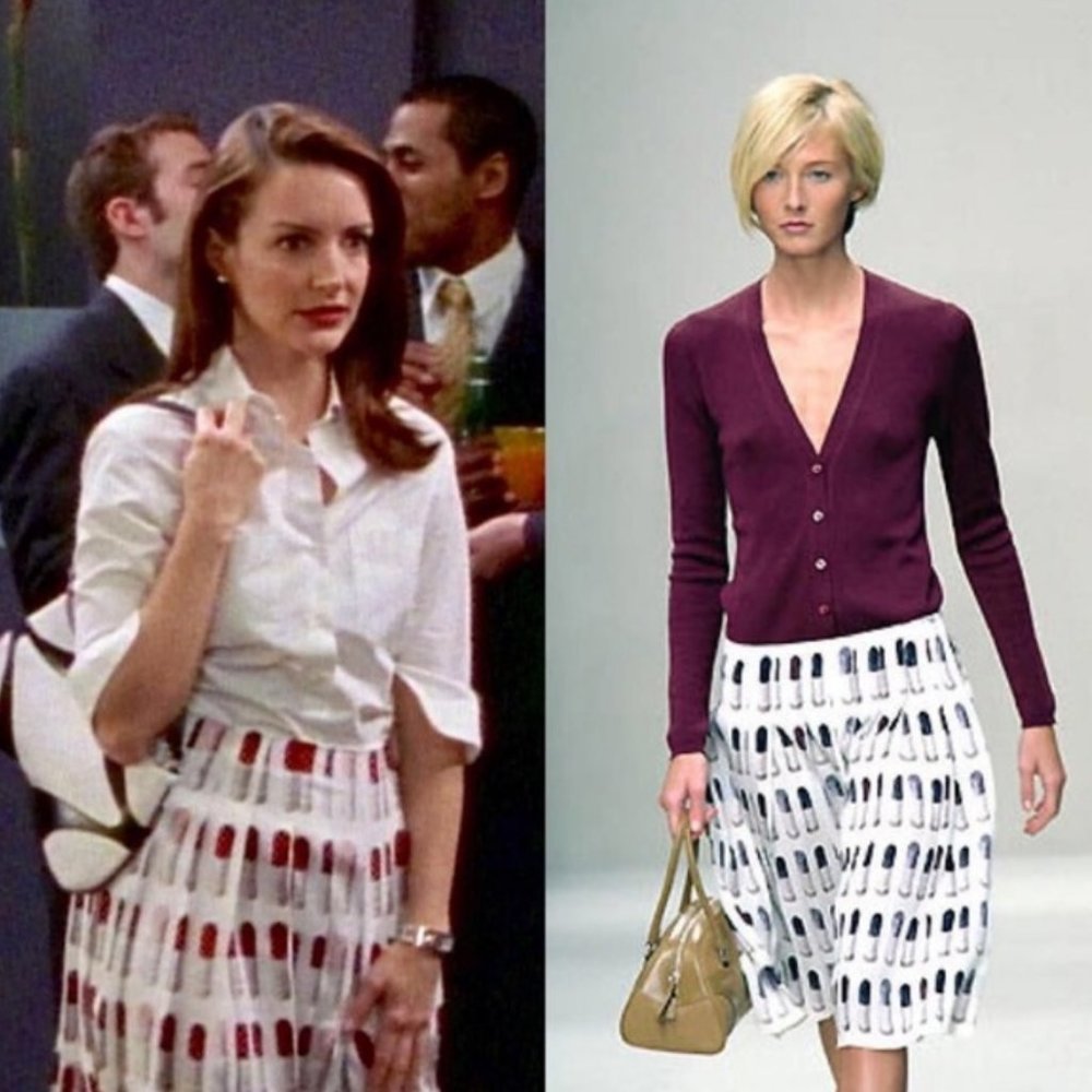 ICONIC VINTAGE PRADA LIPSTICK RUNWAY SKIRT RARE COLLECTIBLE 40 / 4